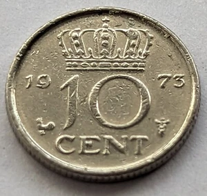 Moneta 10 Centesimi Olanda 1973 - Foto 1 di 2