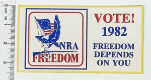 1982 NRA Decal Vote or Freedom Vintage - Picture 1 of 2