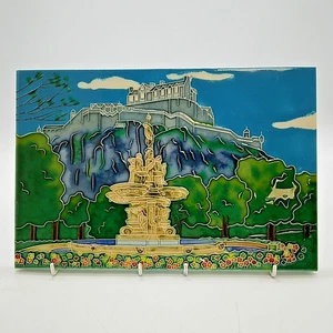 Skye Tiles, Fountain Landscape, Hand Painted Decorative Ceramic Tile 20cm X 30cm - Picture 1 of 22