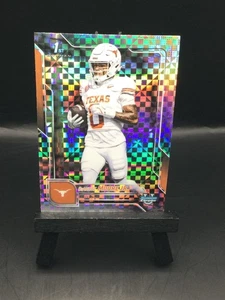 2025 Bowman University Chrome - DeAndre Moore Jr. #183 X-Fractor (1st) Texas - Bild 1 von 2