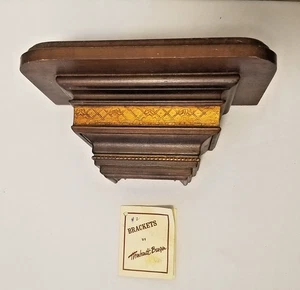 Vtg Thanhardt Burger Wall Sconce Shelf Bracket Ornate Hollywood Regency Wood - Picture 1 of 9