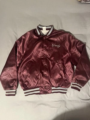 AristoJac varsity Nylon Jacket Size L  Women Red Wendy Vintage - Image 1 of 4