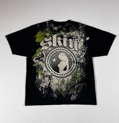 Camisa De Colección Skin Industries Para Hombres XL Negra Y2K Gótica Grunge AOP Doble Cara Foto 1 de 4