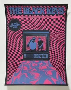 The Black Keys Poster Blossom Cuyahoga Falls Akron Ohio offizieller Siebdruck #’d - Bild 1 von 10