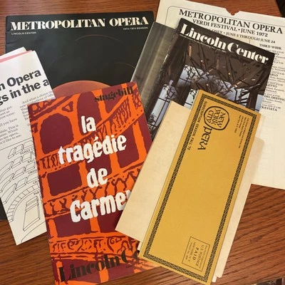 Metropolitan Opera LINCOLN CENTER Program and Ephemera Lot 70s 80s - Image 1 of 4