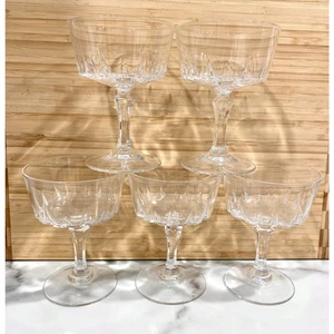 5 Cristal D'Arques Versailles Kristall Champagner Sherbet Dessertgläser Vintage  - Bild 1 von 5