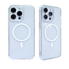 Clear Case Etui MagSafe do iPhone 15 14 13 12 Pro Plus Max Ochrona Komórka Magnes