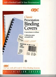 GBC 25 Classic Präsentation Bindeabdeckungen 8,75 x 11,25 25 Sets weiß - Bild 1 von 1