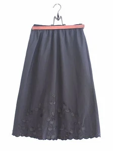 Saks Fifth Avenue Vintage Black Half Slip with Hand Embroidered Cherries - Picture 1 of 9