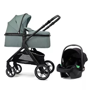 Pixini Kinderwagen Nelio 3in1 schwarz/mystic mint - Bild 1 von 7