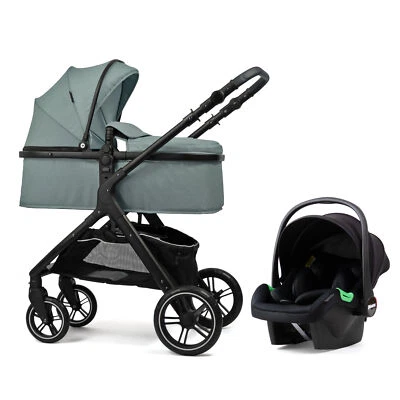 Pixini Kinderwagen Nelio 3in1 schwarz/mystic mint - Bild 1 von 4