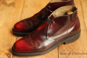 Chukka Botas Chukka de Cuero Rojo Borgoña Church's Zapatos para Hombres UK 7 F US 8 EU 41 - Imagen 1 de 11