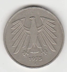 1975-J | Deutschland | 5 D-Mark | KM# 140.1 | Auswahl über UNC. - Bild 1 von 2