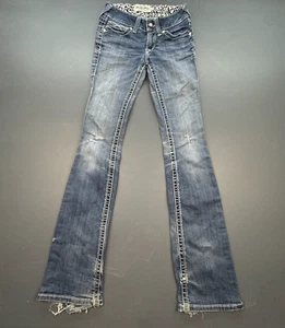 Ariat VERO jeans bootcut donna 26L vita media elasticizzato blu denim invecchiato - Foto 1 di 16