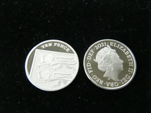 Moneda de 10 peniques de prueba 2021 de 10 peniques - Imagen 1 de 1