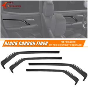 4x Interior Door Panel Strip Trim ABS For Chevrolet Colorado 23+ Carbon Fiber US - Bild 1 von 16