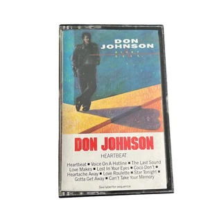 DON JOHNSON "HEARTBEAT" CASSETTE - 1986 - MIAMI VICE Epic Records - Picture 1 of 4