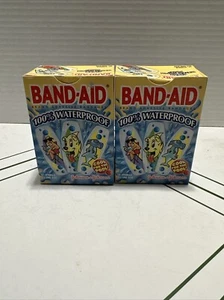 BAND-Aid Lot Of 2 Boxes One Size 15Ct  100% Waterproof Cool For The Pool Vintage - Picture 1 of 6