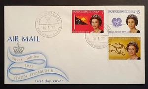 Papua & New Guinea Stamps 1977 Airmail First Day Cover QEII Silver Jubilee (w) - Picture 1 of 2