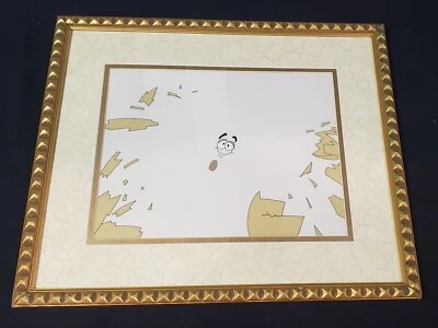 Framed Jurassic Park Mr. DNA Original Animation Cell 1993 - Egg Burst w Sketches - Image 1 of 4