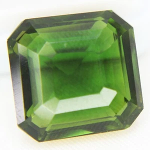13 Ct Natural Sphene/Titanite Emerald Cut Bi-Color Loose Gemstones Certified - Picture 1 of 6