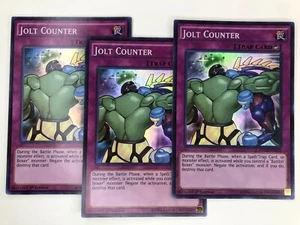Yugioh 3x Jolt Counter WSUP-EN015 Super Rare 1st Edition Lightly Played Playset - Picture 1 of 4