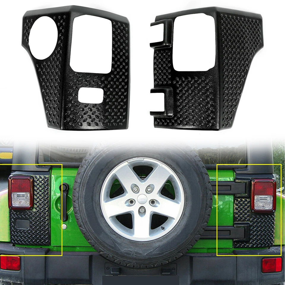 Rear Corner Guards Body Armor Kit Tail light Cover for Jeep Wrangler JK 07-18 Foto 1 de 4