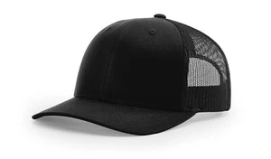 Richardson 112 Hat Black, Snapback, Trucker 112 Hat - Picture 1 of 1