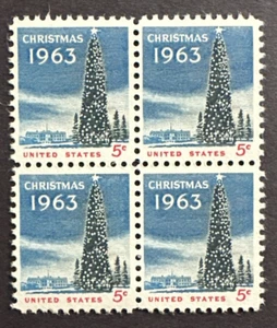 US 1963 Sc# 1240 Block of 4 MNH OG National Christmas Tree - Picture 1 of 2