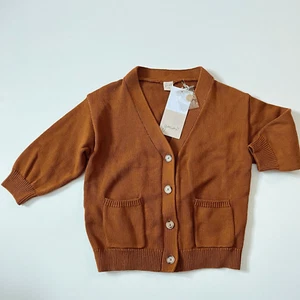NWT Goumi Kids Sienna Knit Button Up Sweater SZ 5-6T Toddler Cardigan Organic Co - Picture 1 of 3