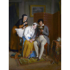 Franquelin Reading To The Convalescent C1827 Painting Canvas Art Print Poster