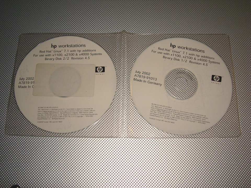 Red Hat Linux 7.1 hp workstations · with hp additions Rev. 4.5 · Vintage/Experts - Bild 1 von 1