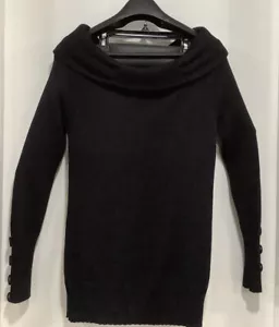 *Nuevo* Suéter Túnica Pullover Largo Apóstrofe Misses Marilyn - Talla M (Negro) - Imagen 1 de 12
