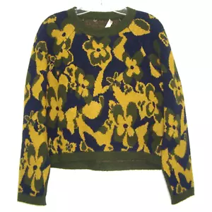 NEW with tags! Ramy Brook Sandi Multicolor Floral Wool Blend Sweater Size M - Picture 1 of 13