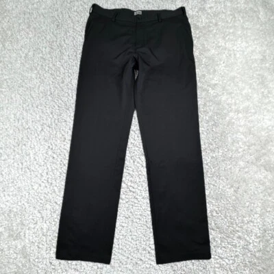 Adidas Pants Mens 34x34 Black Chino Flat Front Climalite Golf Slacks Performance - Image 1 of 4