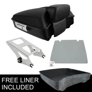 Chopped Trunk Pad Mount Rack Plate Fit For Harley Road Glide 14-25 - Picture 1 of 12
