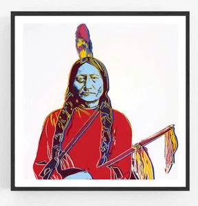 Andy Warhol - Sitting Bull, Cowboys and Indians Portfolio Giclee Print Poster - Picture 1 of 9