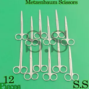 12 Metzenbaum Scissors 5.5" Straight Surgical Veterinary Instruments Economy - Picture 1 of 3