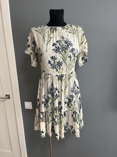 mini abito seta rosso valentino stampa floreale taglia 40 us 4 uk 8