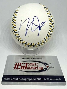 MIKE TROUT signed OML Baseball handsigniert ANGELS (USA Sports Marketing COA) 🔥 - Bild 1 von 2