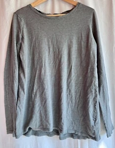 Top trasero plisado manga larga Athleta algodón modal suave verde mujer medio alto - Imagen 1 de 13