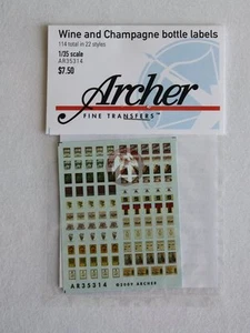 Archer 1/35 Wine and Champagne Bottle Labels (114 labels in 22 styles) AR35314 - Picture 1 of 1