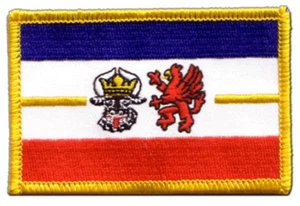 Deutschland Mecklenburg-Vorpommern Aufnäher Flaggen Fahnen Patch Aufbügler 8x6cm - Foto 1 di 1