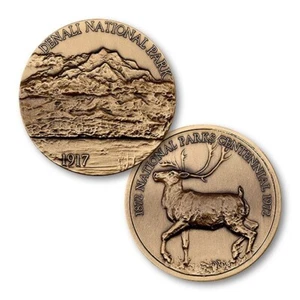 MONEDA DESAFÍO MEDALLÓN BRONCE PARQUE NACIONAL DENALI - Imagen 1 de 1