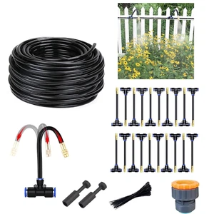 Garden Watering System, Greenhouse Mist Drip Irrigation Kit, 63.5Ft Hanging Plan - Picture 1 of 12