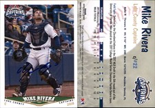 Mike Rivera Signed 2018 Grandstand Lake County Captains #NNO Card Auto AU