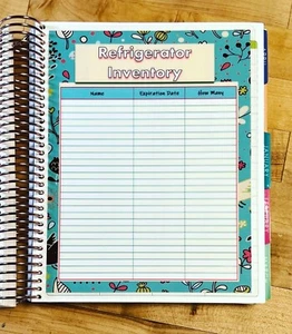 Fridge/Freezer Inventory Two Sided Dashboard for use w Erin Condren Planner- - Picture 1 of 3