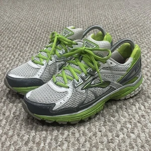 BROOKS Shoes ADRENALINE GTS 13 Womens Size 9.5 Silver Green Running 1201231B355 - Picture 1 of 9