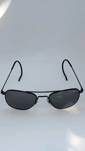 Vtg AO American Optical GF Aviator Sunglasses FRAMES 140mm Cable K941 Black Matt - Picture 1 of 8