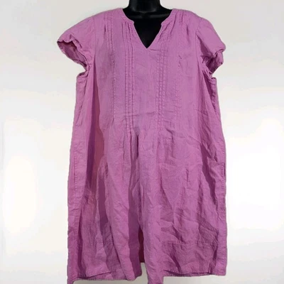 J Jill 100% льняной пинтак Shift платье плюс размер 2 X орхидея фиолетовый v-образным вырезом пляжный - Изображение 1 из 4